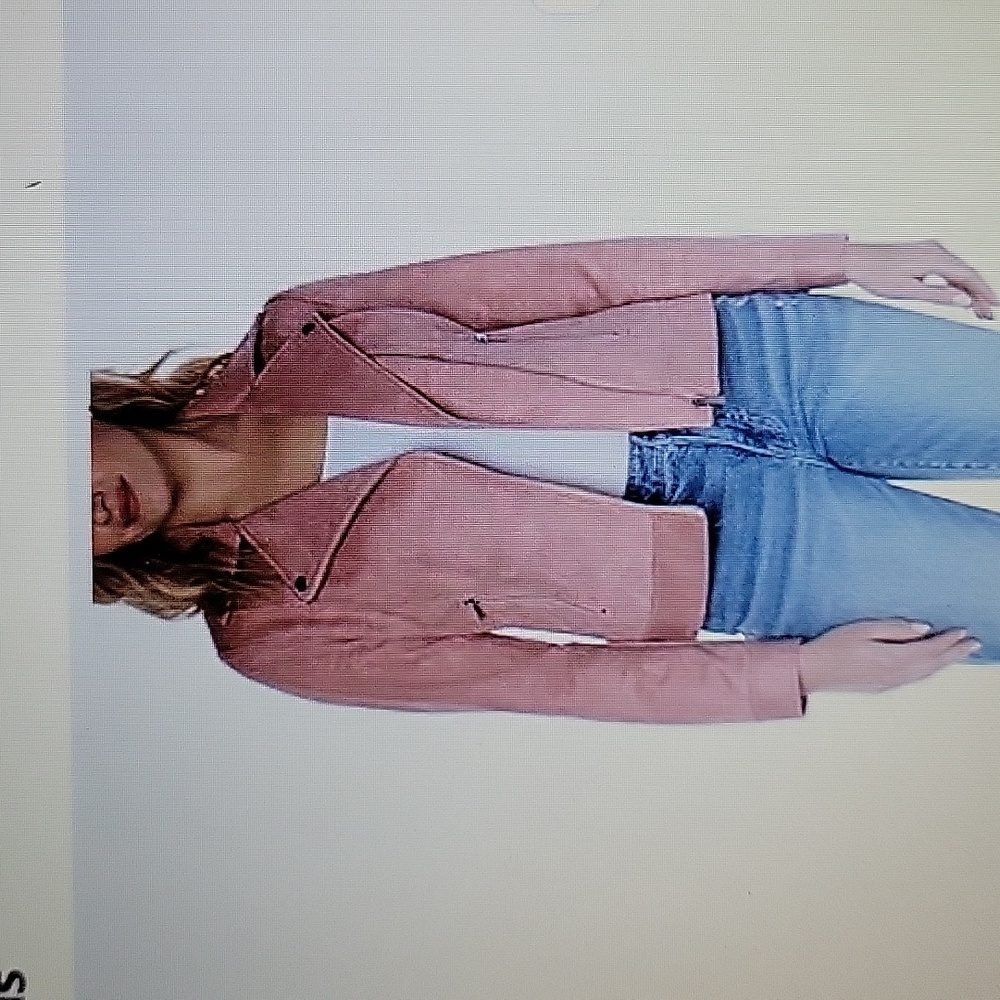 Liverpool casual moto jacket coral haze asymmetric zipper pockets Small …New